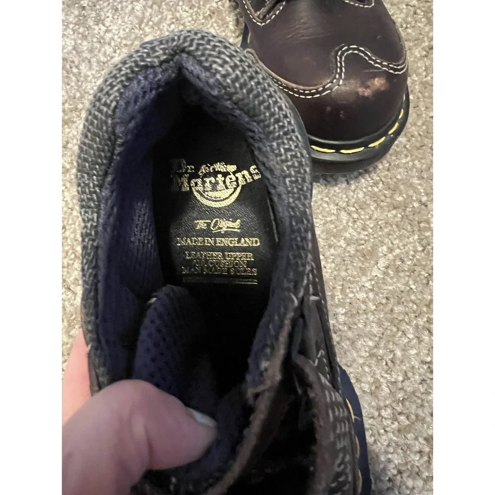 Dr Martens Kids 9852‎ Brown Leather Oxford Shoes 13 Made In England - Picture 6 of 9